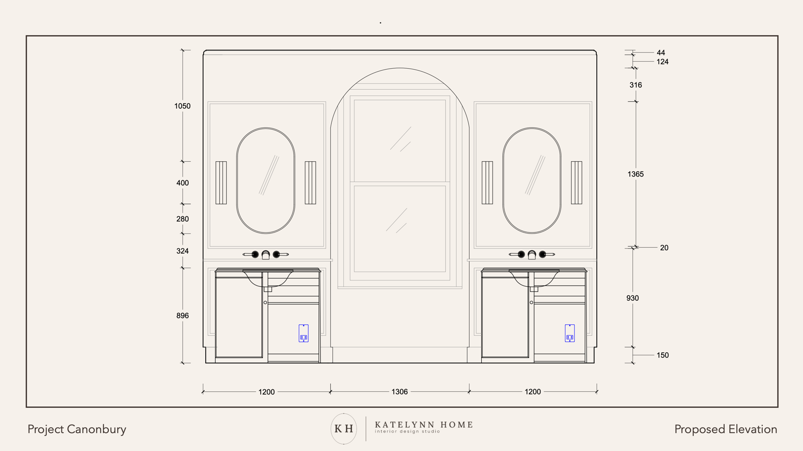 Canonbury bathroom elevation