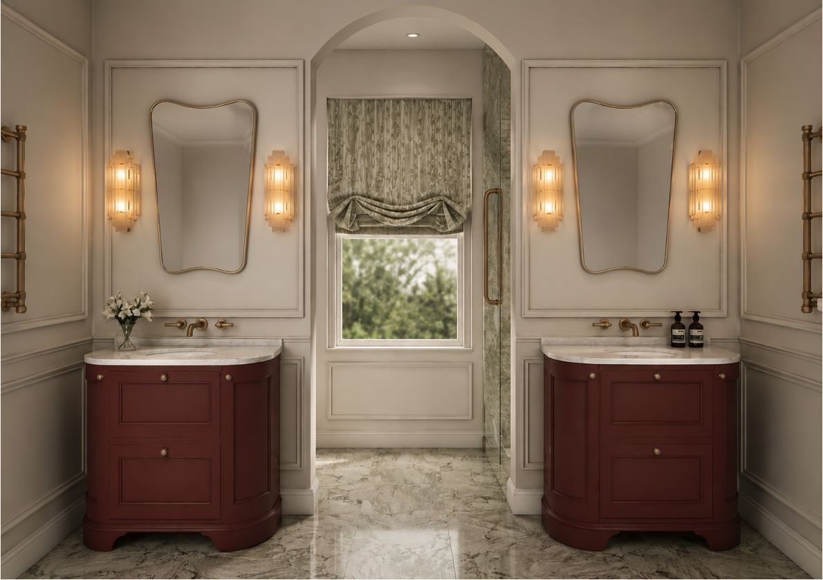 Canonbury master suite E-Design render — dual vanity