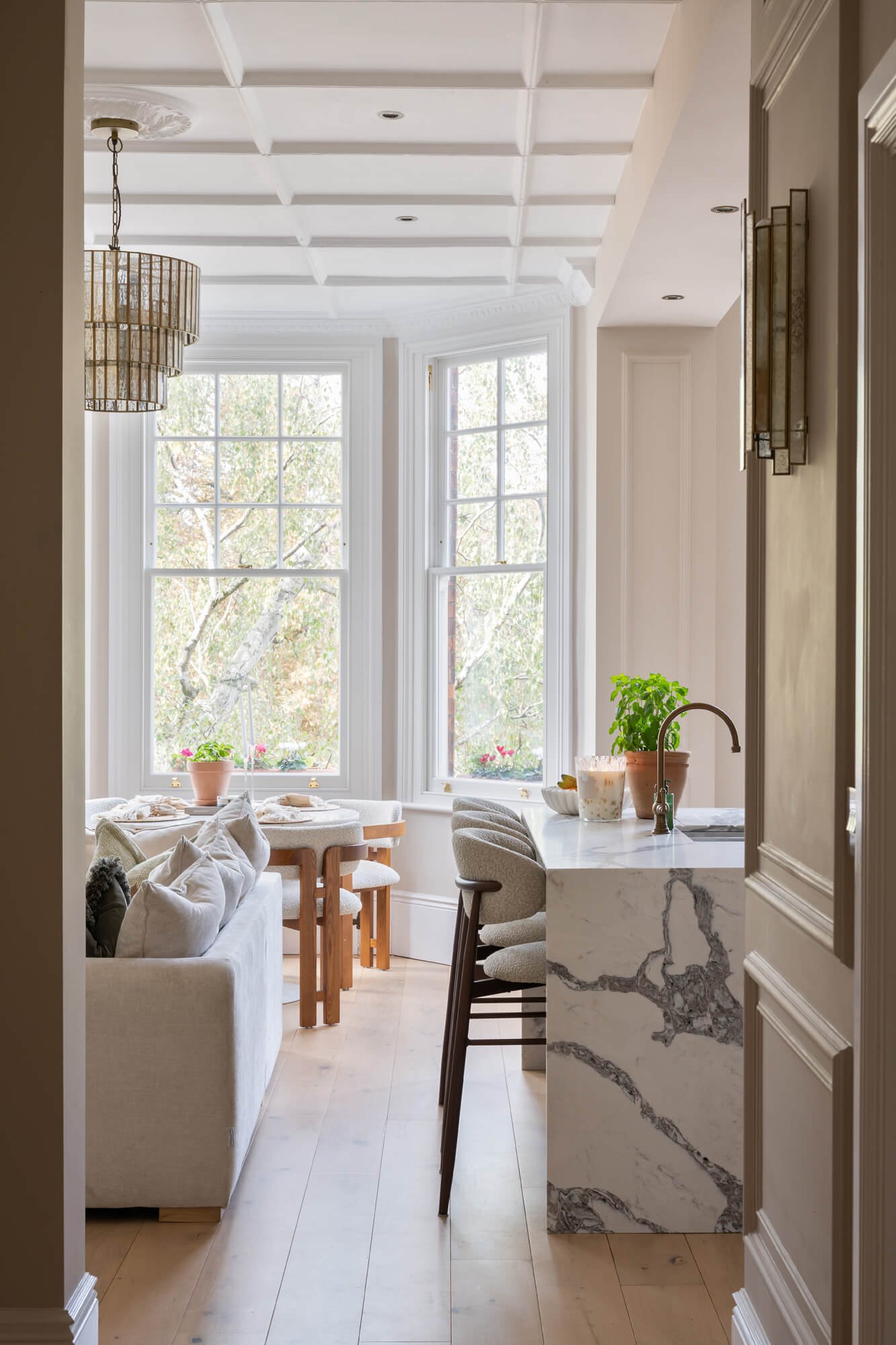 Clapham full flat reconfiguration — kitchen and living room